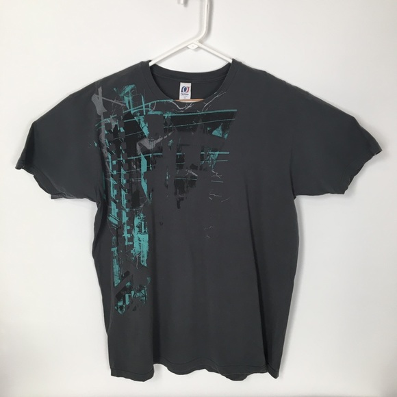 Optima cotton wear gray graphic tee shirt XL - Picture 1 of 7
